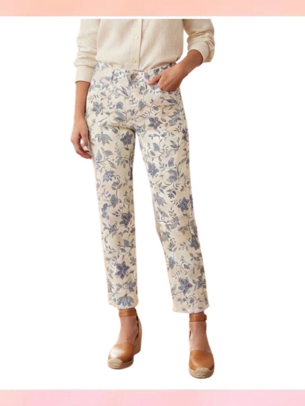 🌸 Floral Print Skinny Jeans